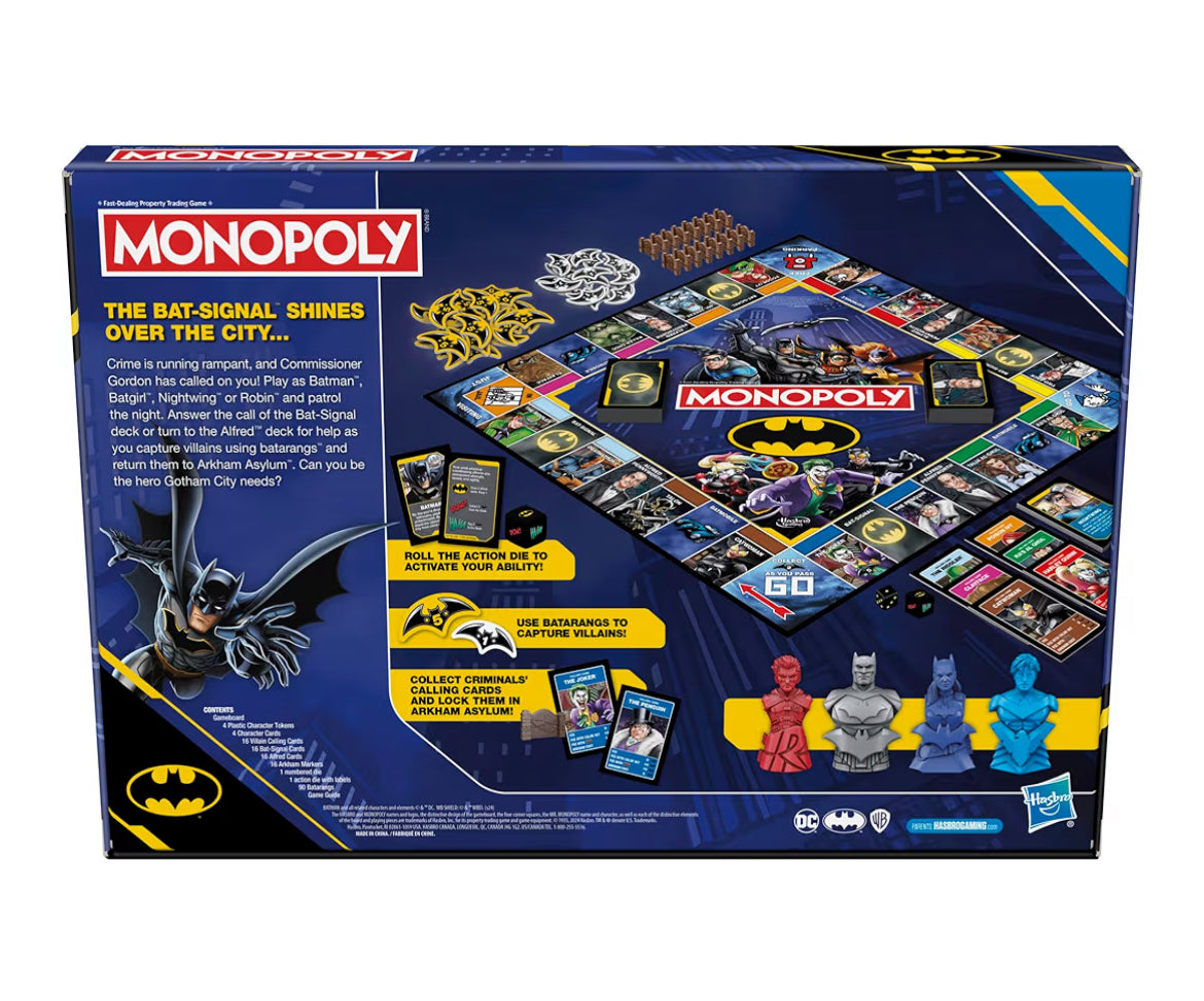 Monopoly Batman Edition Board Game for Batman Fans - Strategy Games