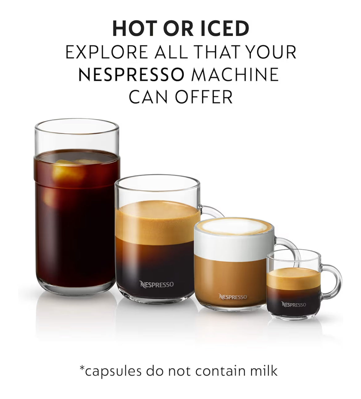 Nespresso Kapsules Vertuo, Dubbele Espresso Scuro, Donkergeroosterde Espressokoffie, Maak 80ml. - 30 Kapsules Koffie