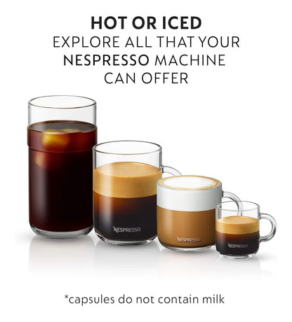 Nespresso Kapsules Vertuo, Dubbele Espresso Scuro, Donkergeroosterde Espressokoffie, Maak 80ml. - 30 Kapsules Koffie