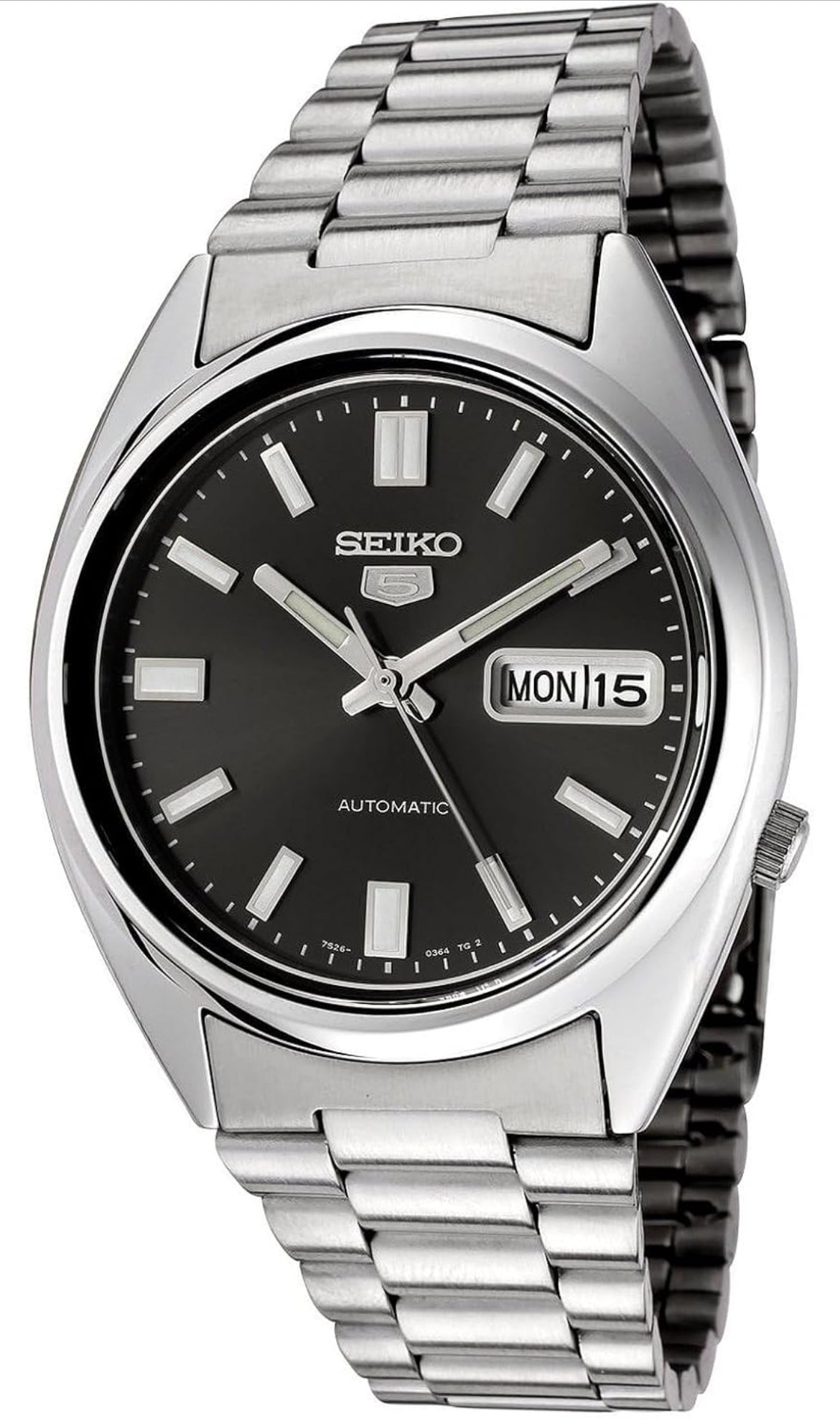 Seiko 5 Manshorlosie van vlekvrye staal