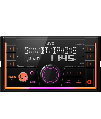 JVC KW-X850BTS Bluetooth-motorstereo digitale mediaontvanger met USB-poort, AM/FM-radio, MP3-speler, Amazon Alexa, Android, iPhone, dubbel-DIN, 13-band EQ