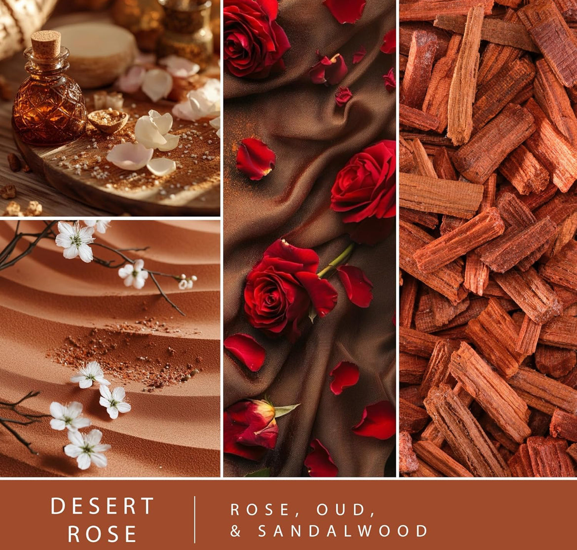 Scentsationals Wax Melts, Wax Cubes Strong Scent – Getaway Collection Desert Rose – Long Lasting Scented Melts for Warmer - 10oz (Pack of 4)