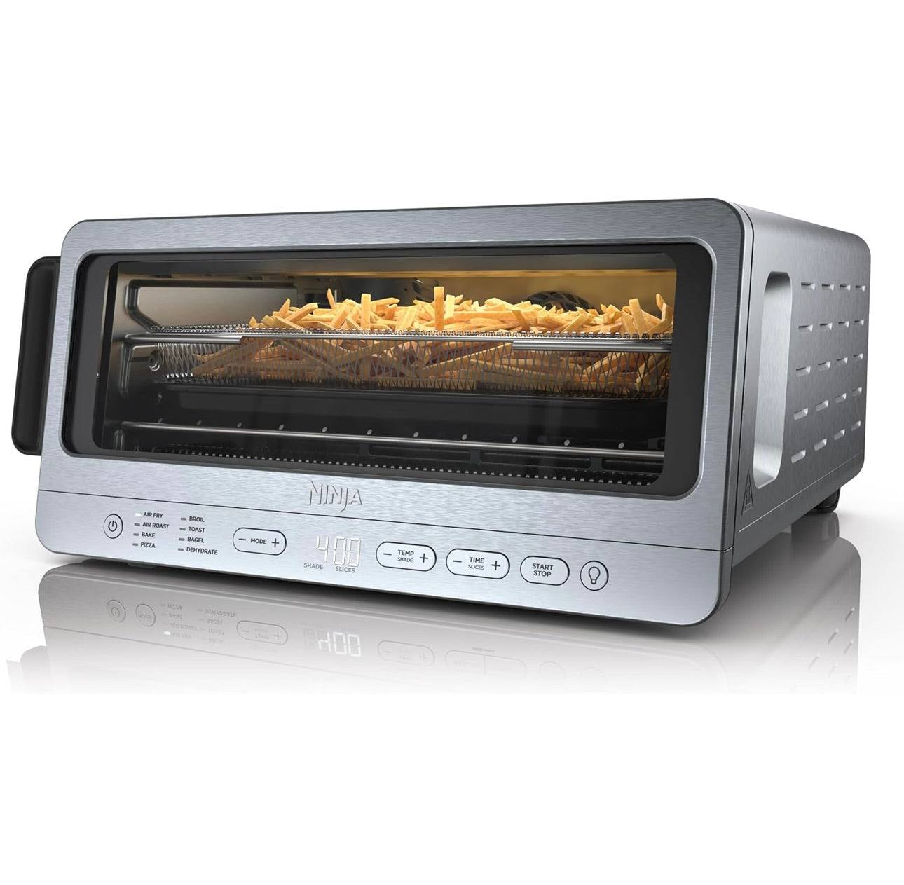 Ninja Flip Toaster Oven&Air Fryer, 8-in-1 Functionality, Flip Up & Away Capability for Storage Space, LargeCapacity - Stainless,1800 watts (SP151)