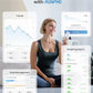 Smart Scale for Body Weight, BMI Weighing Bluetooth, Body Composition Monitor Health Analyzer with Smartphone App