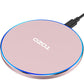 New Anti-Slip Wireless Charger 15W Max Fast Charging Pad Compatible w/ iPhone,Samsung Galaxy - Pink