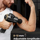Massage Gun, Deep Tissue Back Massage w/ 8-12mm Adjustable Amplitude Heavy-Duty Percussion Professional Muscle Massager Gun