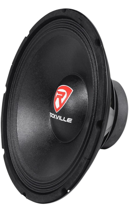 Rockville 600 Watt Rou Vervanging DJ PA Subwoofer 8 Ohm Sub Woofer, 12" (RVP12W8), Swart