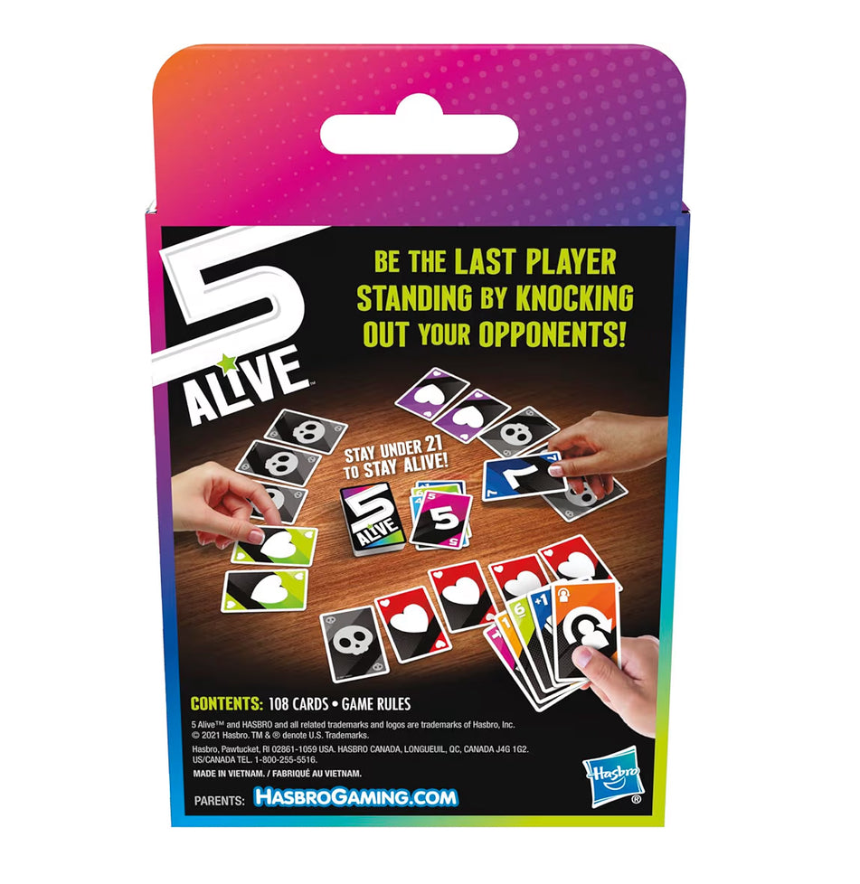Hasbro Gaming 5 Alive Card Game Fast-Paced for Kids and Families
