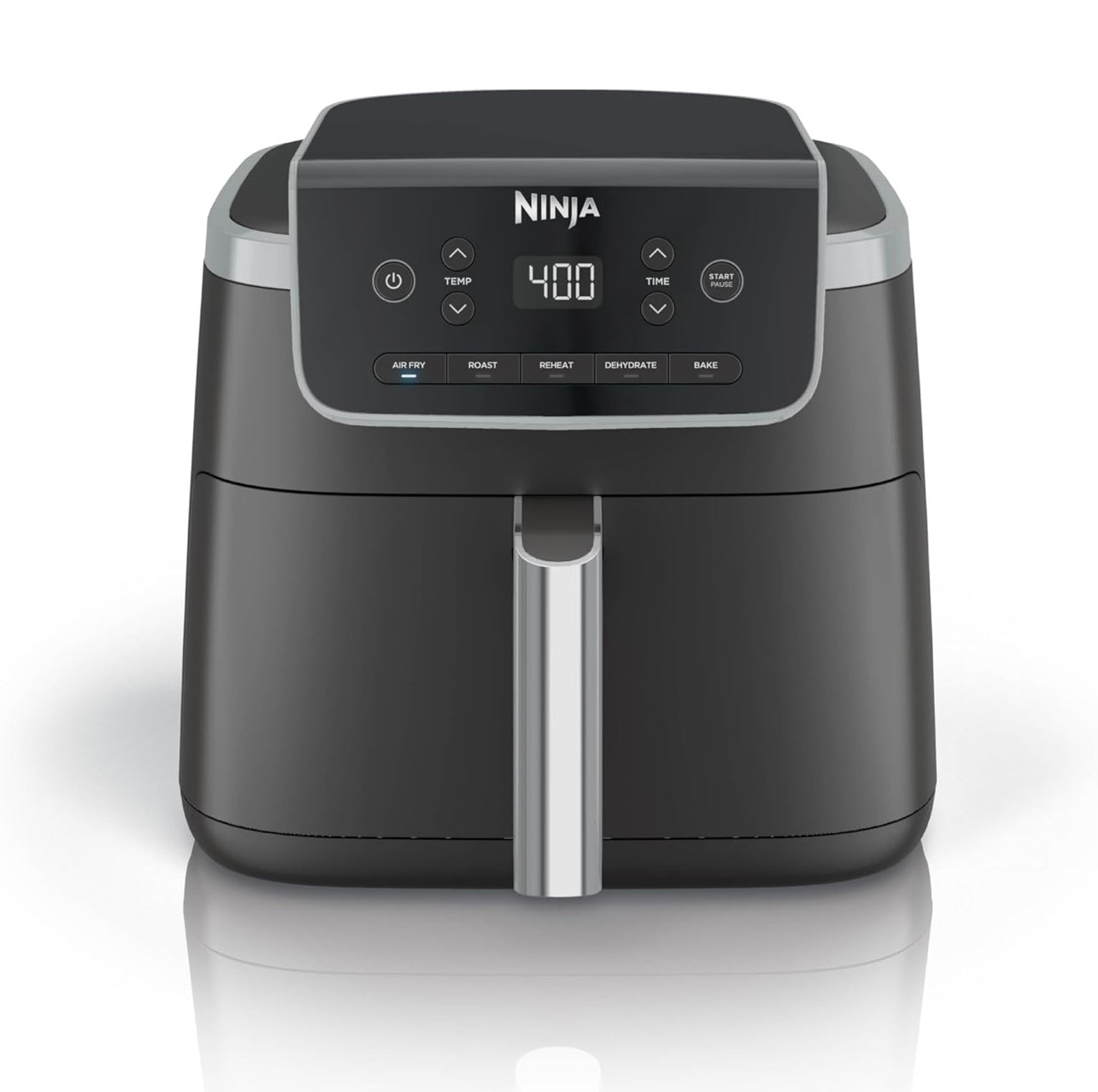 Ninja Air Fryer Pro 5-in-1, 5 QT Capacity, Air Fry, Bake, Roast, Reheat, and Dehydrate, Air Crisp Technology, Nonstick Basket & Crisper Plate, Grey, AF142