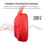 Hybrid Active Noise Cancelling Headphones, Wireless Over Ear Bluetooth, 40H Playtime, Hi-Res Audio Custom EQ, Comfort Fit Ear Cups (Red)
