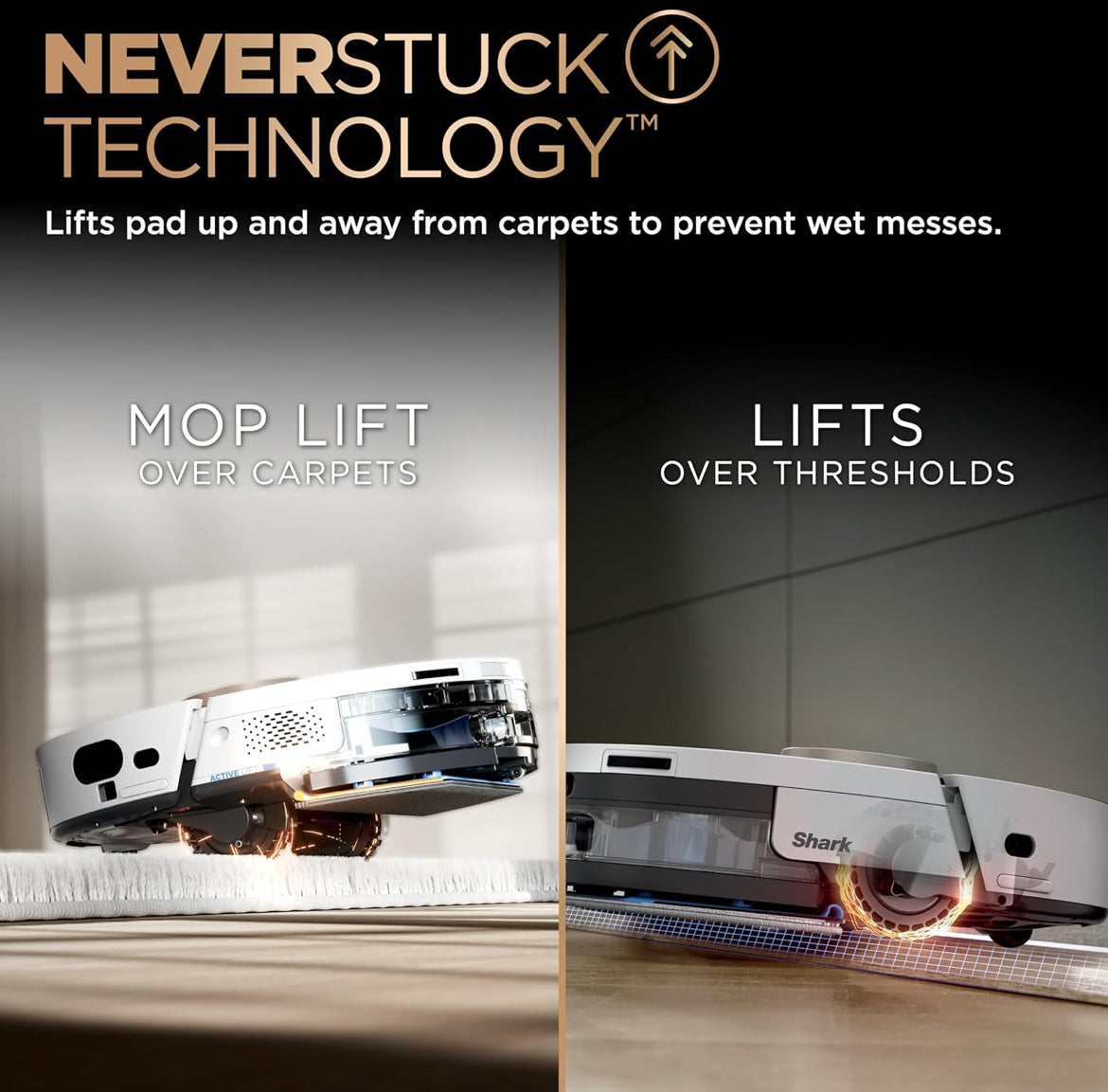 Shark Robot Vacuum & Mop Combo, PowerDetect NeverTouch Pro, Self-Emptying - NEW