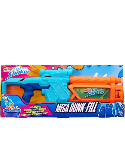 Nerf Super Soaker Mega Dunk-Fill Water Blaster, Easy Instant Fill Tank, Just Dunk & Go, 33.9 Fluid Ounce Tank, Water Toys, Ages 6+