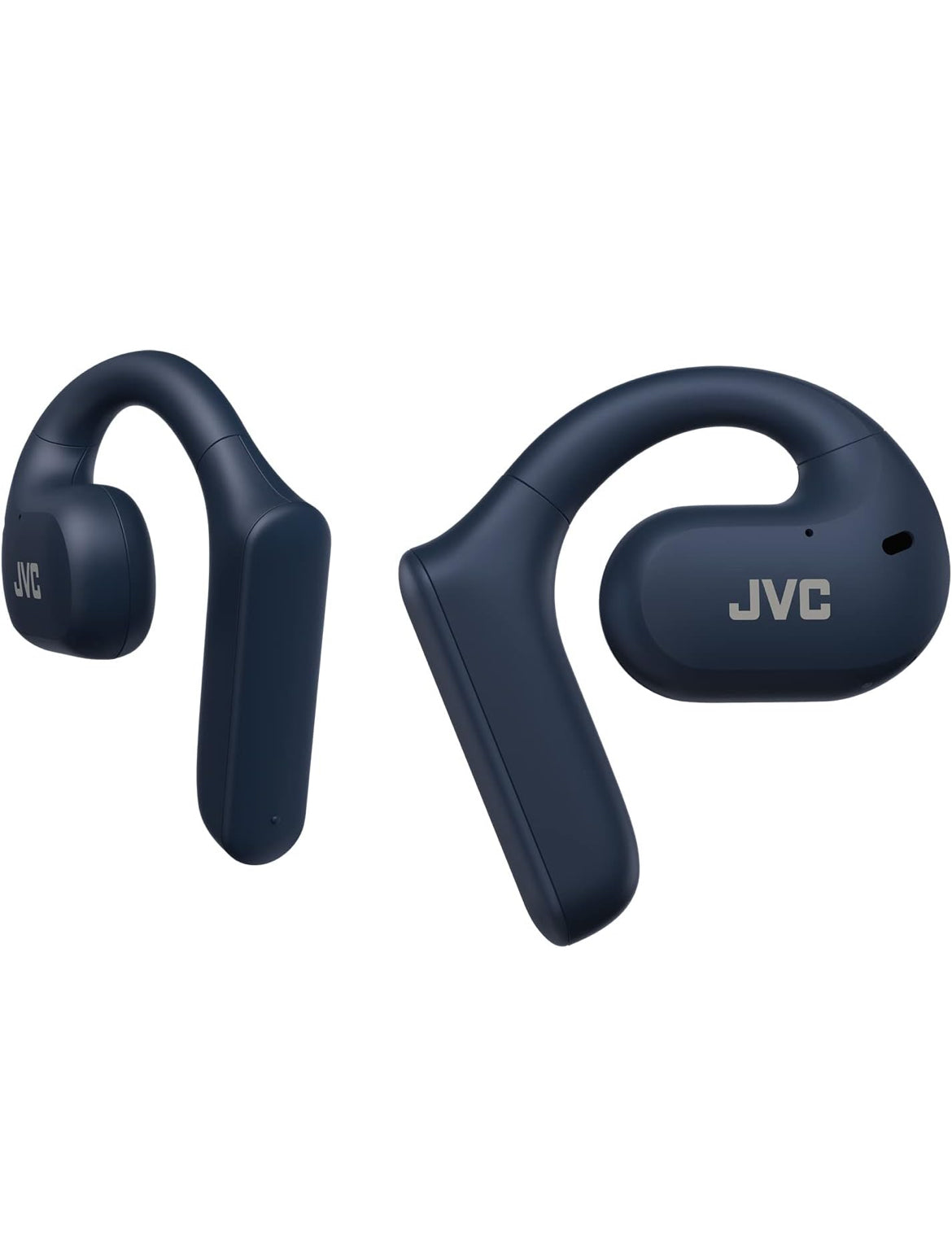 JVC Nearphones Oopoor Regte Draadlose Oorfone met 16mm Groot Drywers vir Kragtige Klank, Enkeloor-gebruik, en Lang Batterylewe (tot 17 Uur) - HANP35TW (Blou)