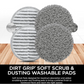 Shark Steam & Scrub Dirt Grip Soft Scrub & Dusting Washable Pads, Fully Reusable - Grey