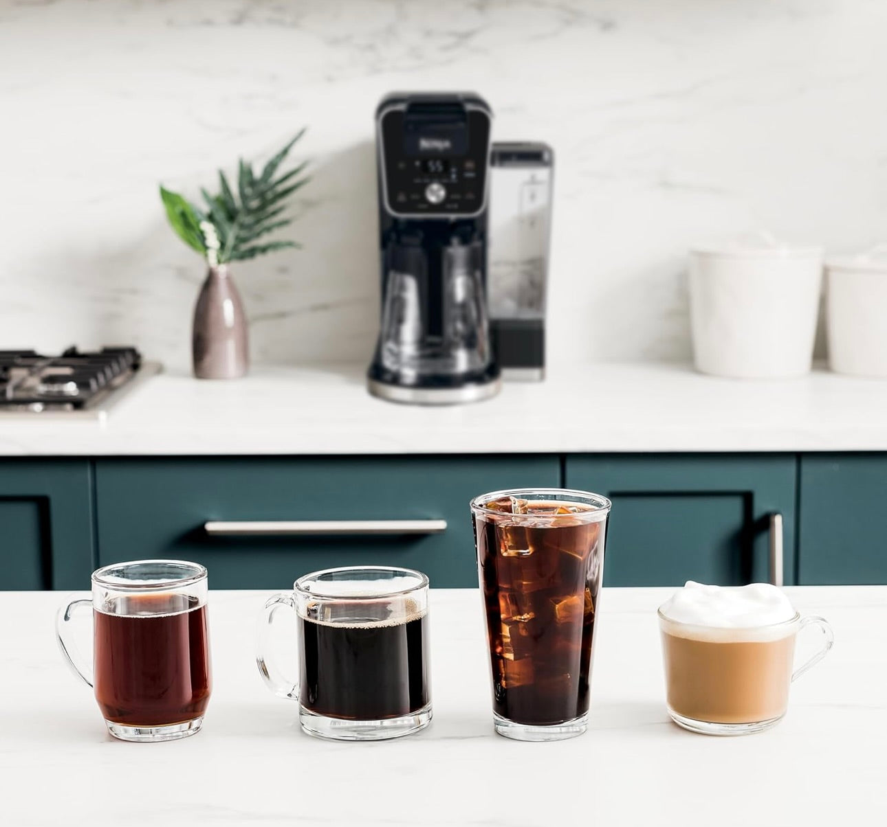 Ninja DualBrew System 14-Cup Coffee Maker, Single-Serve, Pods & Grounds, 4 Brew Styles 70-oz. Water Reservoir & Carafe - Black( CFP451A)