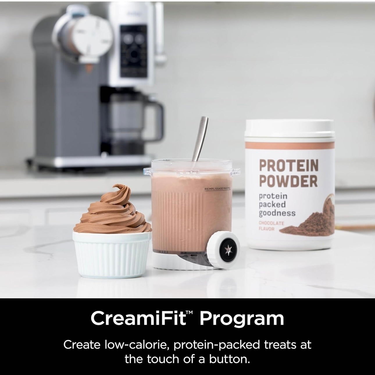 Ninja Swirl by CREAMi Ice Cream and Soft Serve Maker Low Calories Program & More, 13-in-1, Soft Serve Handle, (2) CREAMi Swirl 16oz Pints - NC701