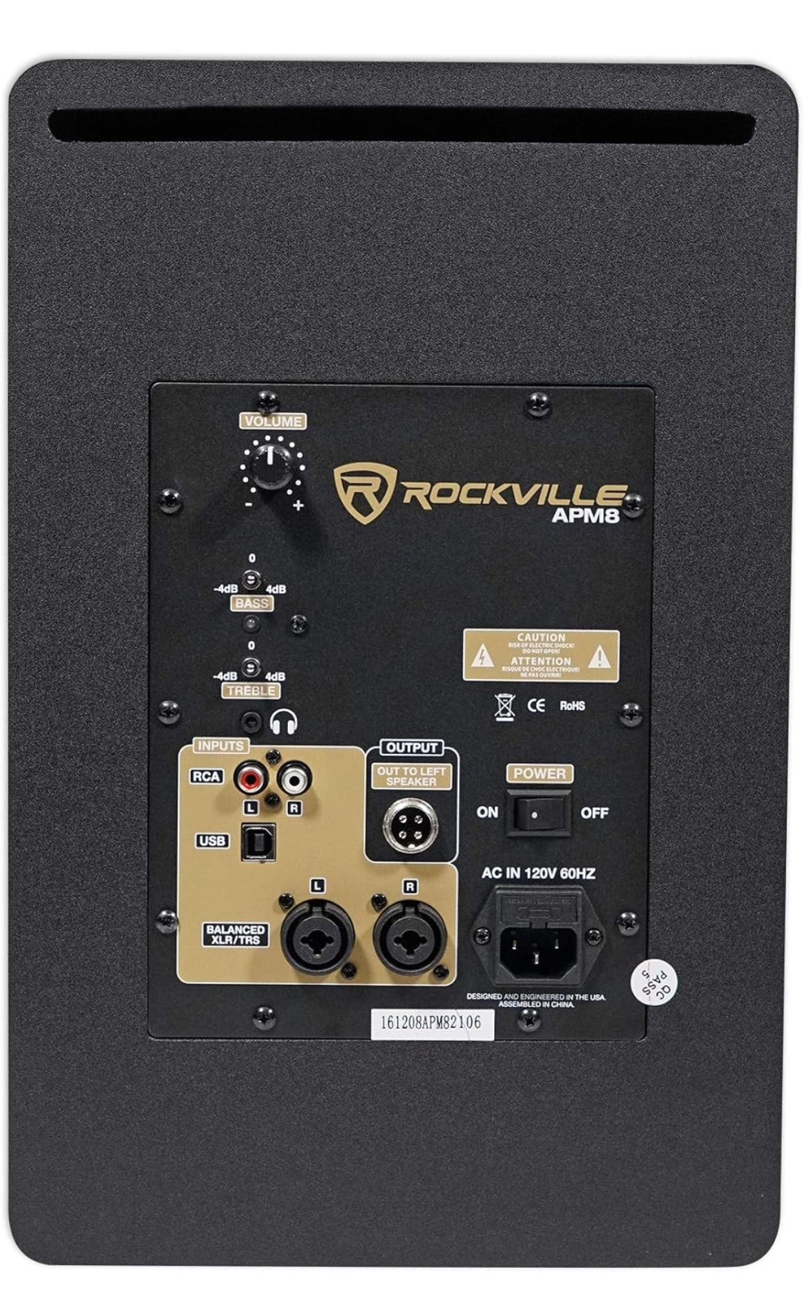 Rockville Pair APM8B 8" 2-Way 500 Watt USB Studio Monitors+36" Stands+Pads