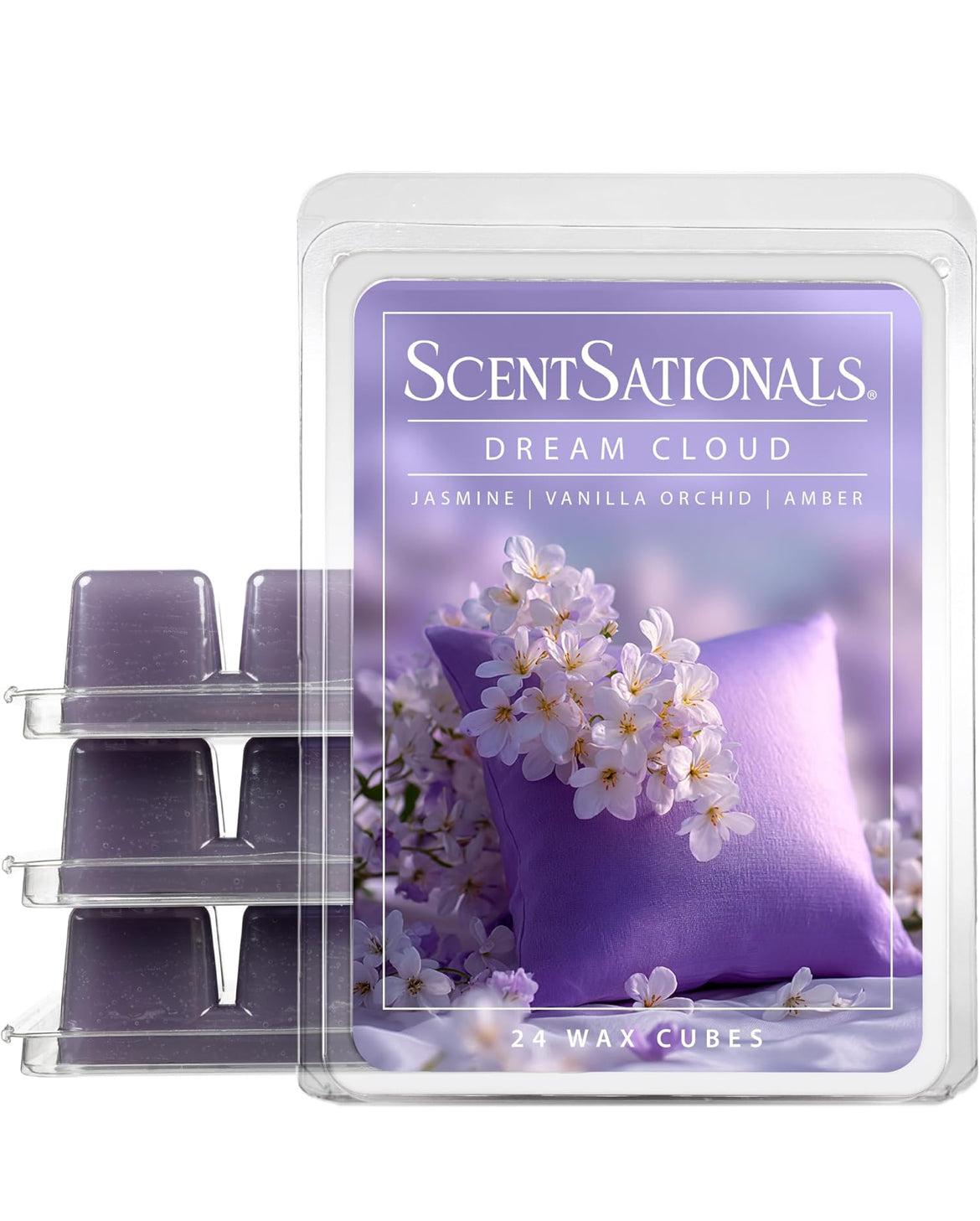 Scentsationals Wax Melts, Wax Cubes Strong Scent - Dream Cloud - Long Lasting Scented Wax Melts for Warmer -10oz (PACK OF 4)