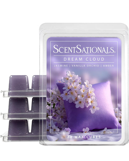 Scentsationals Wax Melts, Wax Cubes Strong Scent - Dream Cloud - Long Lasting Scented Wax Melts for Warmer -10oz (PACK OF 4)