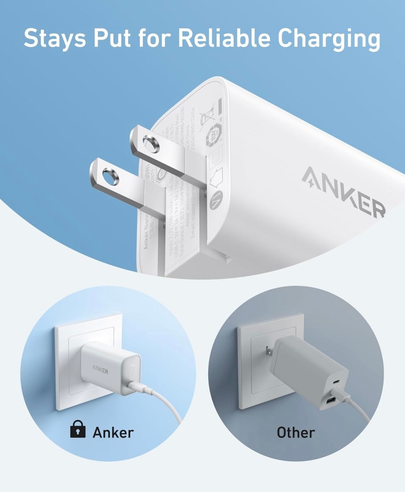 Anker Nano Charger, 100W Foldable Type C Charger for iPhone Series, and All USB C - 6FT USB-C Cable Included