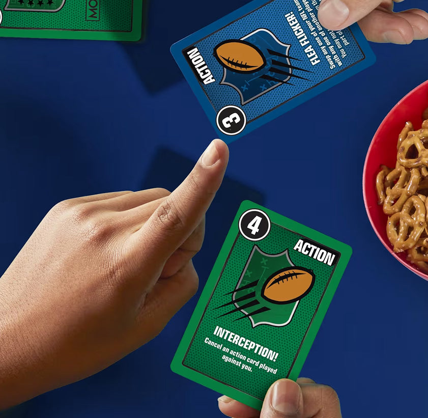 Monopoly Deal NFL Edition Game for Families and Kids | Ages 8+ | 2-5 Players | 15 Mins.