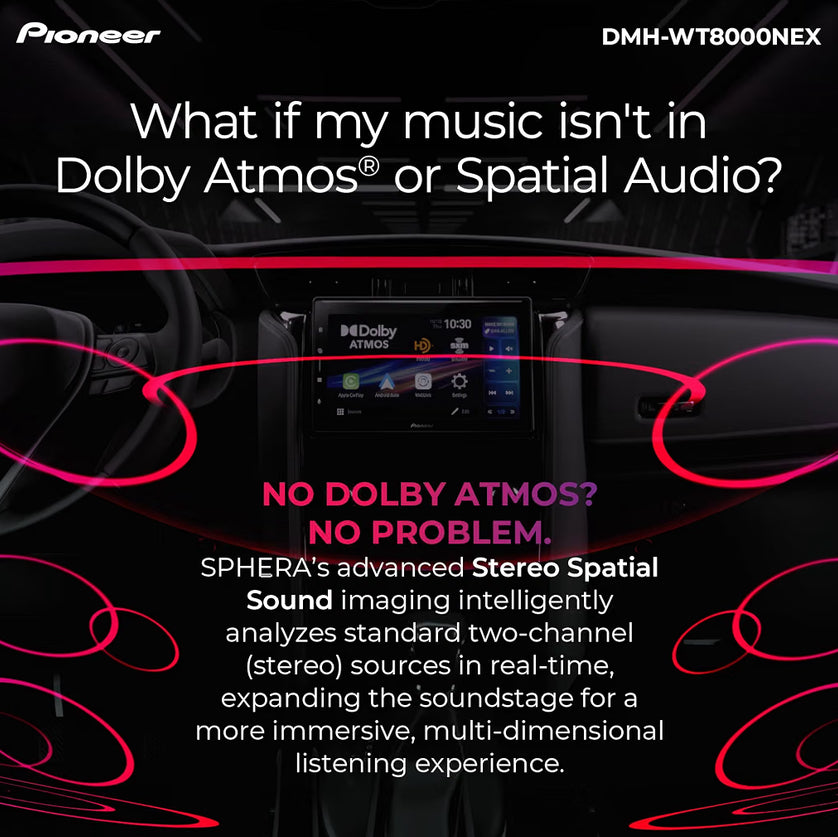 Pioneer DMH-WT8000NEX 10.1" Touchscreen Single Din Dolby Atmos Car Stereo
Digital Multimedia Receiver, Wireless Apple CarPlay & Android Auto, Wifi, Bluetooth, HD Radio, Rear Camera Inputs
