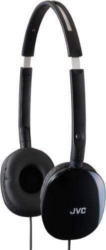 JVC Flats On-Ear Wired Headphones Flat Foldable 30mm Driver, Soft Ear-Pads for Comfort – Steel Headband - Lightweight & Portable 3.5mm Slim Plug - (Black)