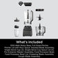 Ninja Blender, Kitchen System for-Smoothie, Frozen, Extract, Chop & Dough, Pitcher, 8-cup Food Processor Total Crushing, 1200 Watt, BPA Free -Dark Grey - BR601AMZ