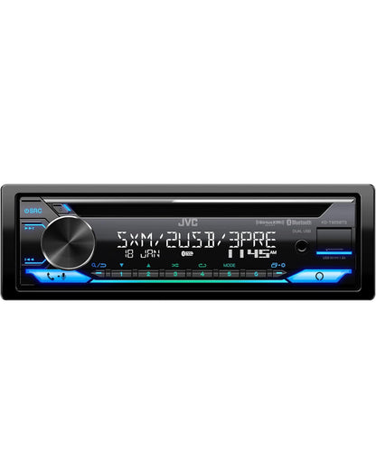 JVC KD-T925BTS Bluetooth Motorstereo-ontvanger met USB-poort – LCD-skerm - AM/FM Radio - MP3-speler - Dubbel DIN – 13-band EQ (Swart)