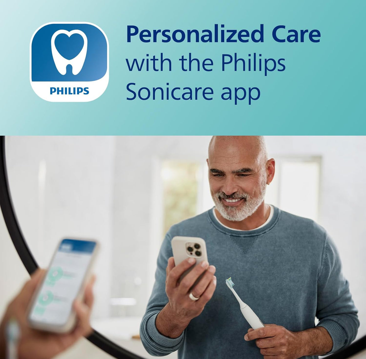 Philips Sonicare DiamondClean Smart 9300 Elektriese Tandeborsel, Soniese Tandeborsel met Toepassing, Druksensor, Borselkopbespeuring, 4 Borselmodusse en 3 Intensiteitsvlakke – Roosgoud, Model HX9903/65
