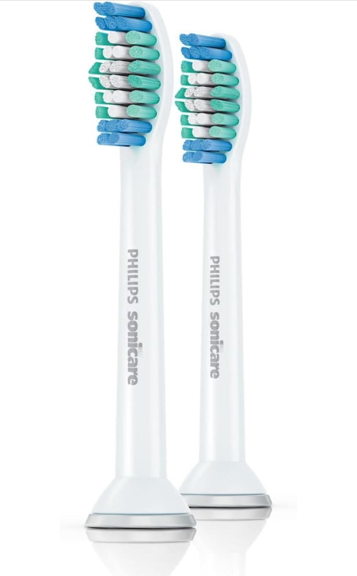 Philips Sonicare Oorspronklike Simply Clean Vervangende Tandeborselkoppe, 2 Borselkoppe, Wit, HX6012/04