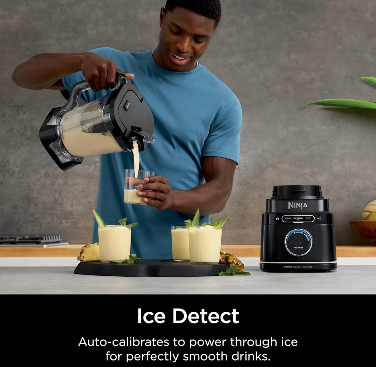 Ninja Detect Power Blender Pro + Personal Single-Serve, BlendSense Technology Compact Kitchen Countertop, 1800 P-Watts, 72 oz. Pitcher, (2) 24 oz. Cups - Black TB301