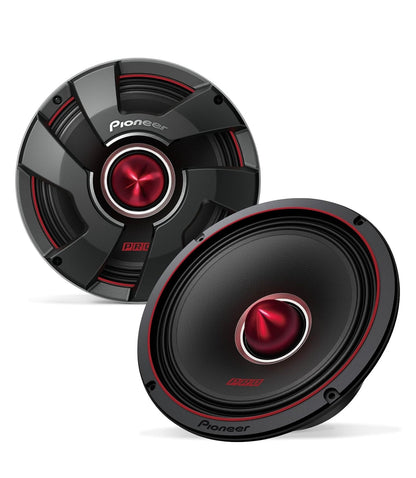 Pioneer TS-M801PRO, Motorvoertuigoudioluidsprekers, Volreeks, Helder Klankgehalte, Maklike Installasie en Verbeterde Basrespons, 8”-luidsprekers