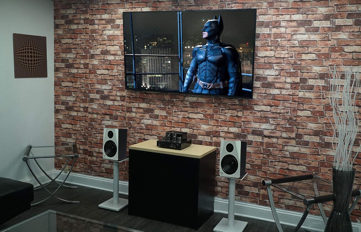 Rockville Pair APM5W 5.25" 250w Powered USB Studio Monitor Speakers+21" Stands