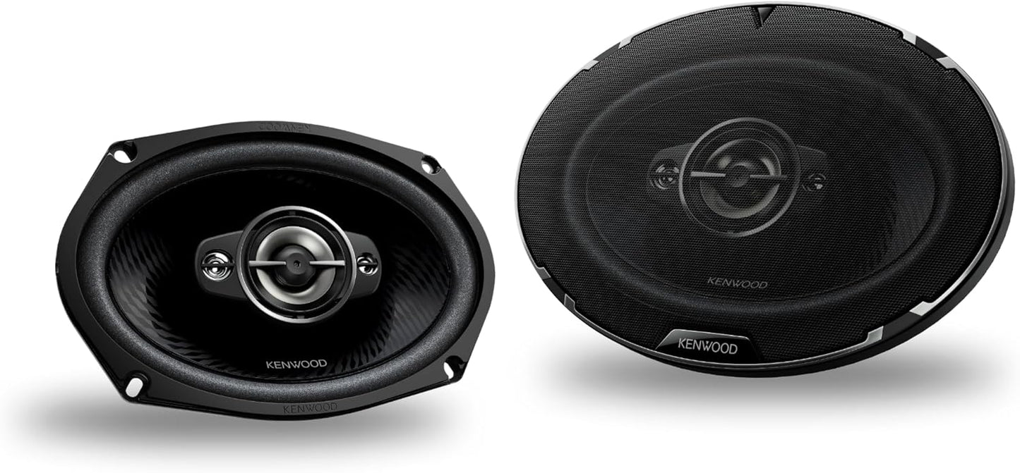Kenwood KFC-6988RS 6" x 9" 4-rigting-motorluidsprekers – 670W Piekvermoë, Polipropileen Wooferkonus, Gebalanseerde Koepelhoëtone, Akoestiese Klankharmoniseerder
