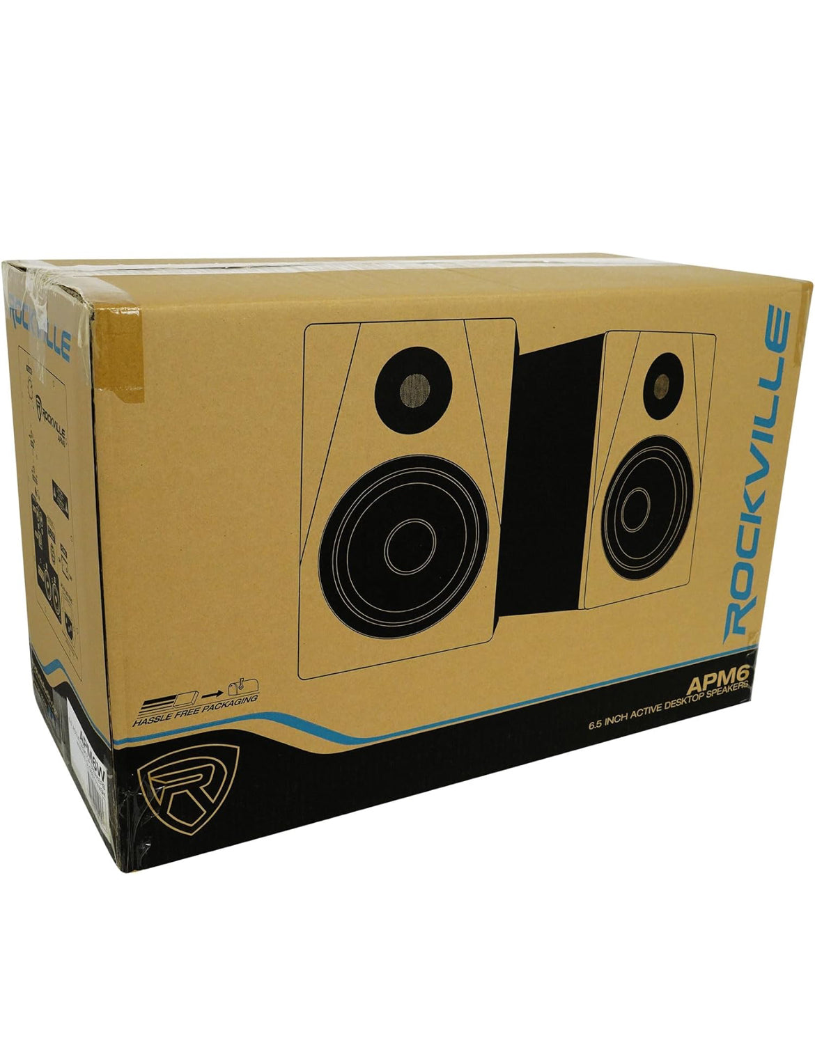 Rockville 2 APM6W 6.5" 350w Studio Monitors+36" Stands+Pads+Headphones+Mic