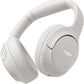 Hybrid Active Noise Cancelling Headphones, Wireless Over Ear Bluetooth, 40H Playtime, Hi-Res Audio Custom EQ, Comfort Fit Ear Cups (White)