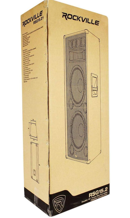 Rockville RSG15-2 Dubbele 15” 3000 Watt 3-rigting Passiewe DJ/Pro Oudioluidspreker