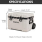 Igloo Trailmate 52Qt Wheeled Cooler, Insulated Hard Shell Ice Chest - Bone