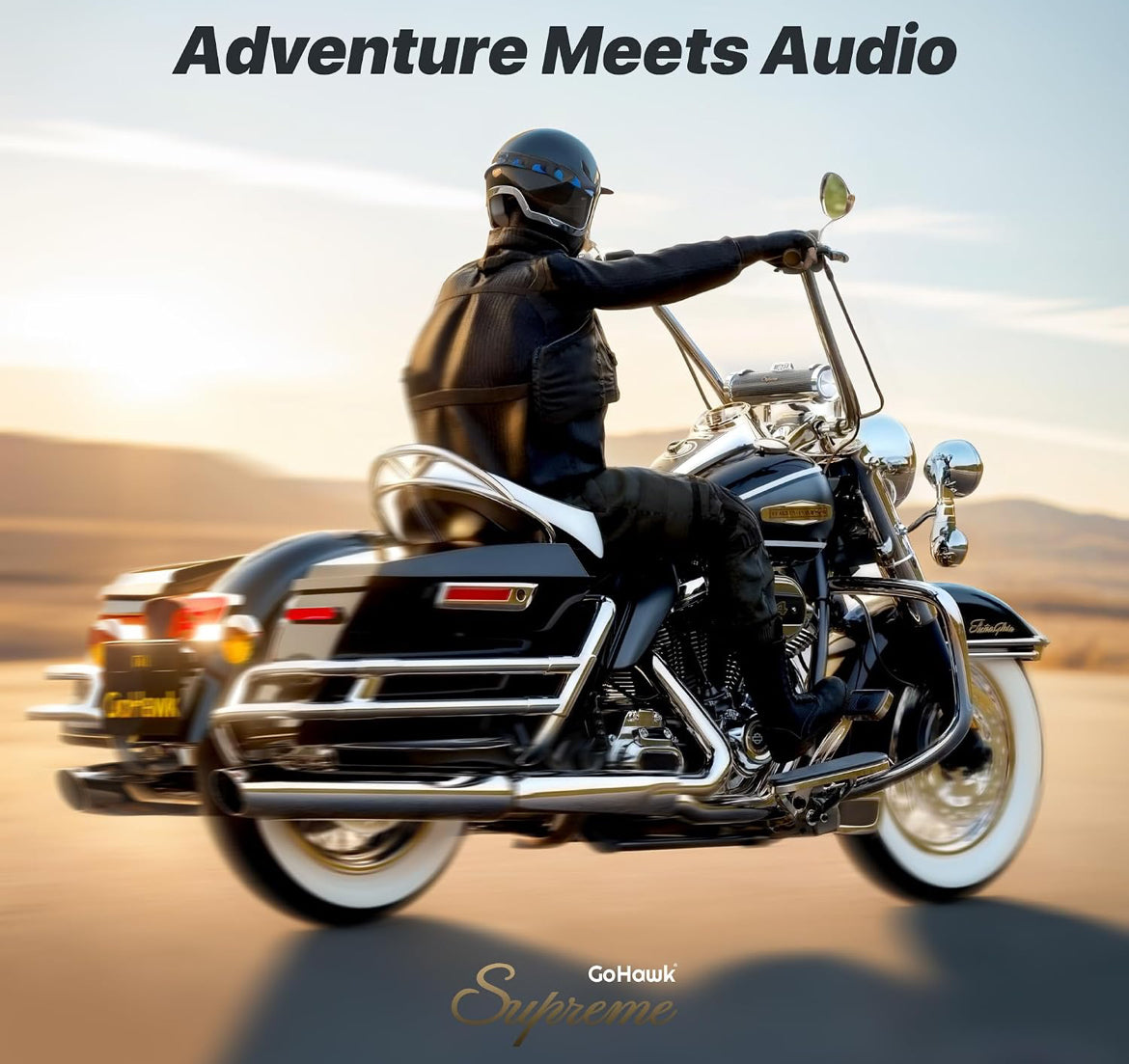 Motorcycle Speakers Bluetooth 6-Speaker Radio Audio SystemWaterproof Aluminum Sound Bar, Built-in Amp, LED light, Remote Control, FM Radio/USB/AUX