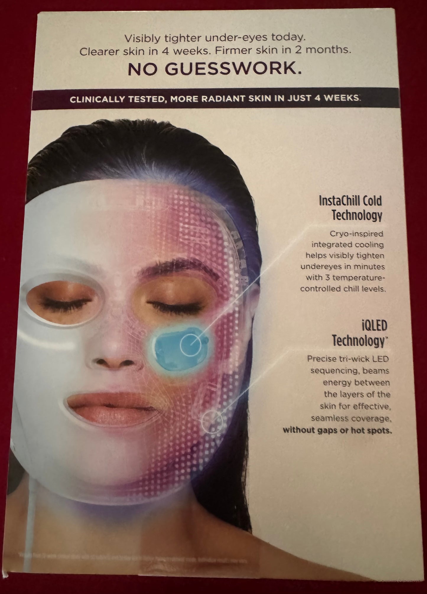 Shark CryoGlow LED Therapy Mask & Under-Eye Cooling Remote – Blue Frost Edition