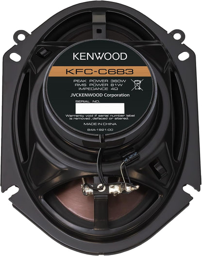 Kenwood KFC-693 6" x 9" 5-rigting Konsertreeks Kar-luidsprekers – 650W Spitskrag, Polipropileen Wooferkeël, Gebalanseerde Koepelhoëtweeter, Akoestiese Klankharmoniseerder