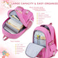 Backpack for girls Laptop Backpacks 15.6 Inch College Cute Bookbag Anti Theft Primary Elementary School Bag Casual Daypack for Teens Girls Women Students （Rose