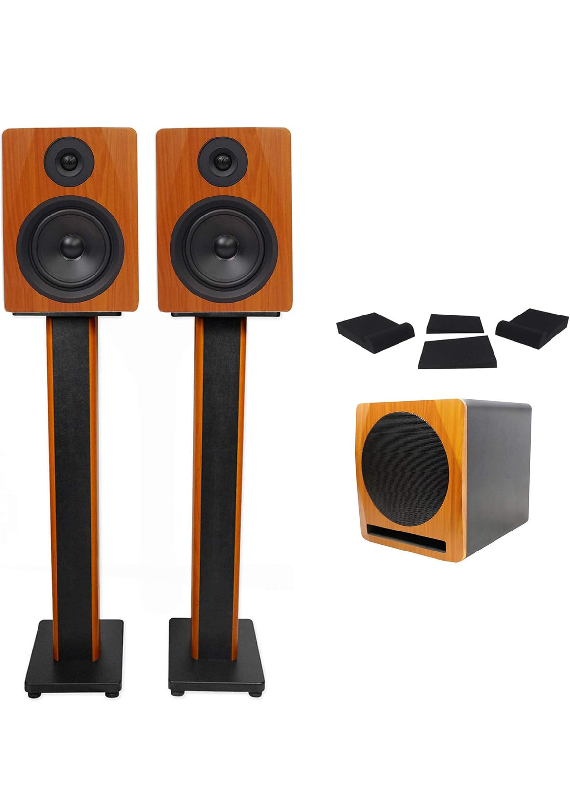 Rockville Apm6c 6.5" 2-Way 350W Active/Powered USB Studio Monitor Speakers Pair