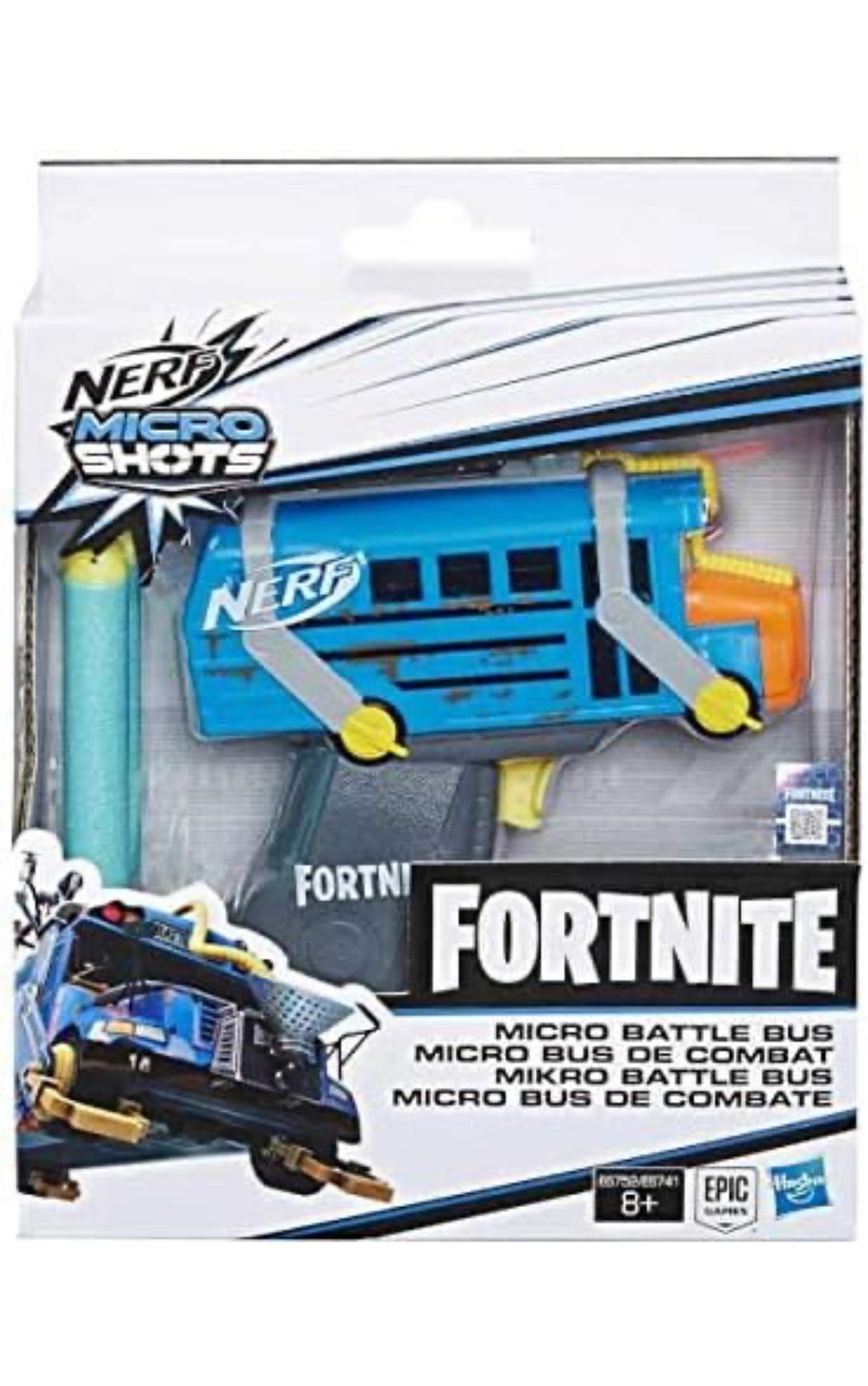 Nerf MicroShots Fortnite Rainbow Smash - Mini Dart-Firing Blaster and 2 Official Elite Darts - for Youth, Teens, Adults