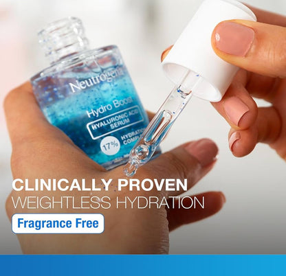 Neutrogena Hydro Boost Hialuroonsuur Serum - met Pro-vitamien B5 & Glycerien met 24-uur gewiglose hidrasie (1 fl. oz.)