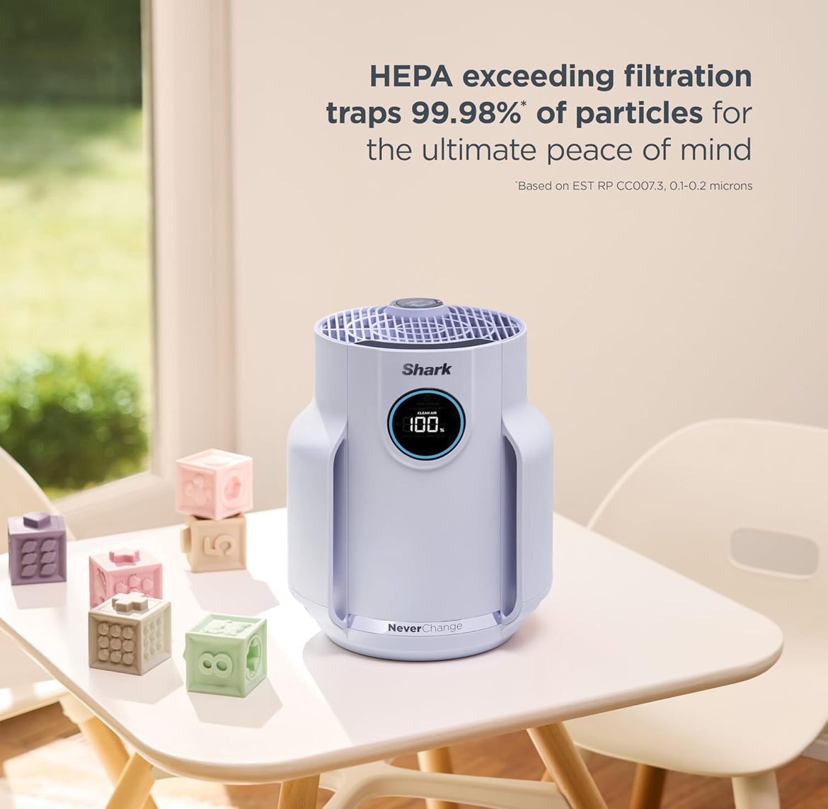 Shark Never Change Air Purifier Compact Pro with Long-lasting HEPA - LAVENDER