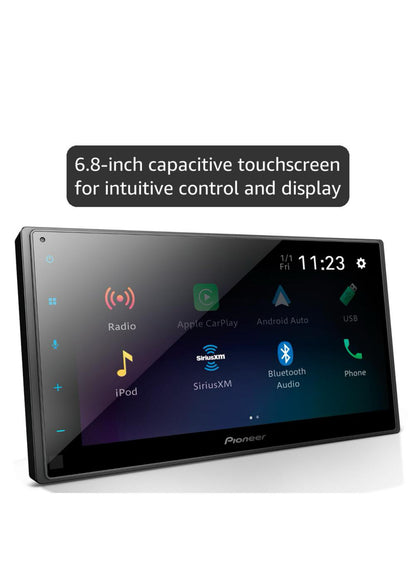 Pioneer DMH-1770NEX 6.8" Capacitive Touchscreen Double Din Car Stereo
Digital Multimedia Receiver, Wired CarPlay & Android Auto, Bluetooth, Backup Cam, FLAC, AM/FM, Front/Rear/Sub RCA Preouts