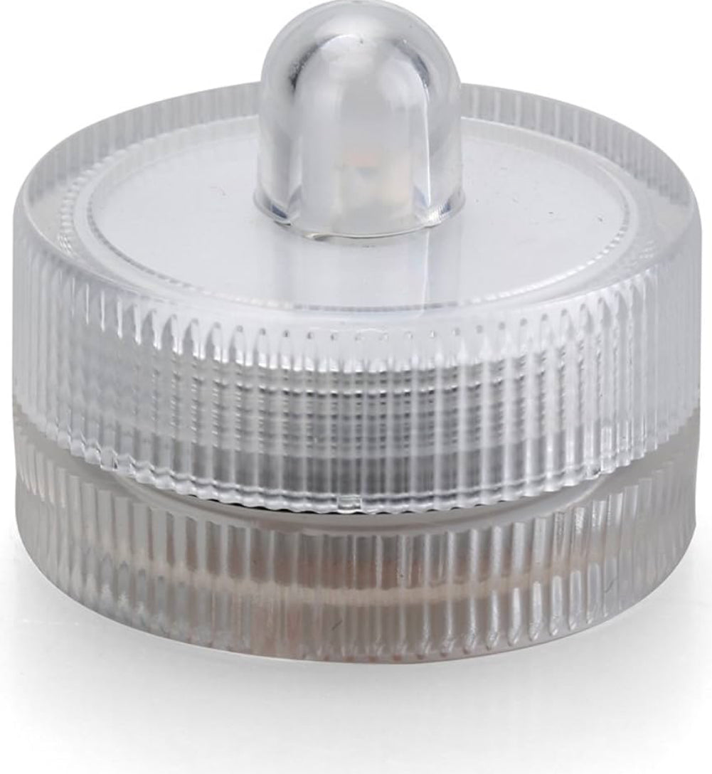 Halloween Lights Submersible LED Lights Battery Powered Underwater Waterproof LED Tea Light for Events Home Decor Lighting - (White)