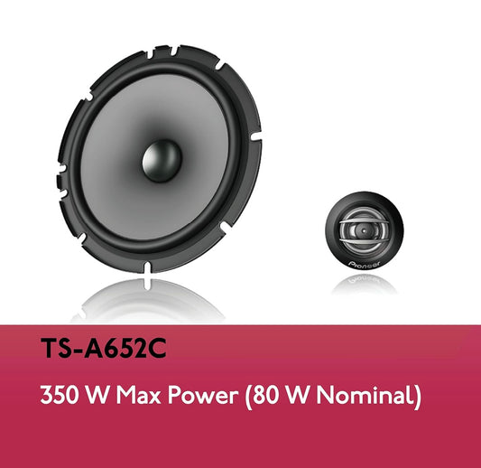 PIONEER TS-A652C, 2-rigting motorluidsprekers, volle omvang, helder klankgehalte, maklike installasie en verbeterde bassreaksie, 6.5” luidsprekers